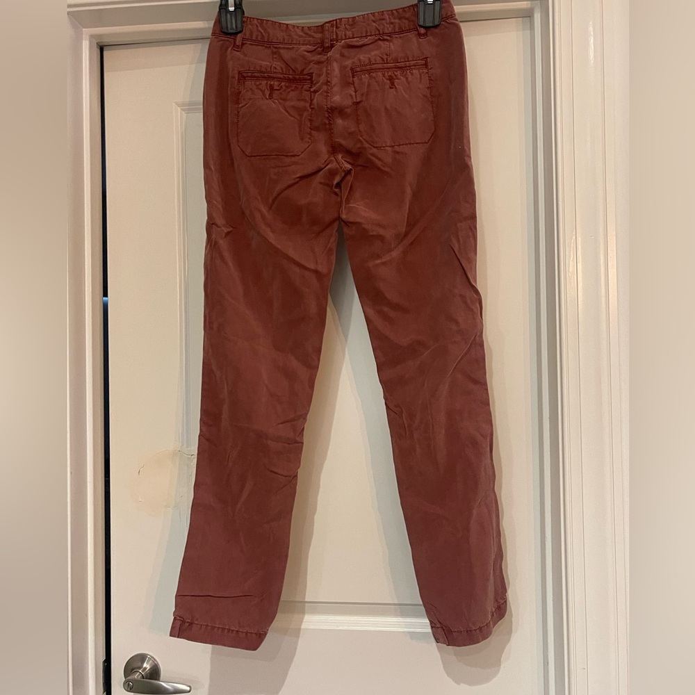 Pilcro and the Letterpress Rust Straight Leg Pants 100% Lyocell - Picture 2 of 4